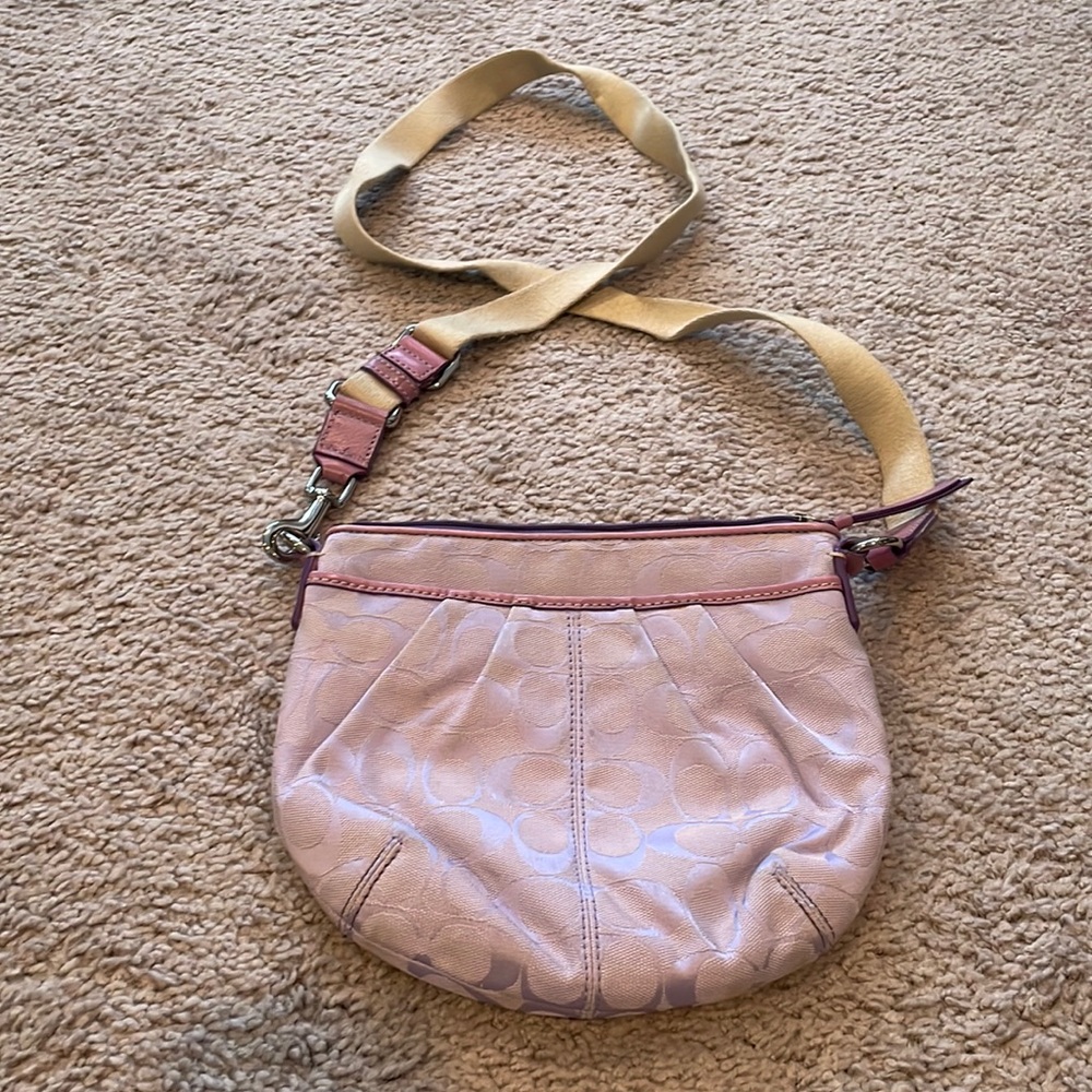Purple Coach crossbody purse